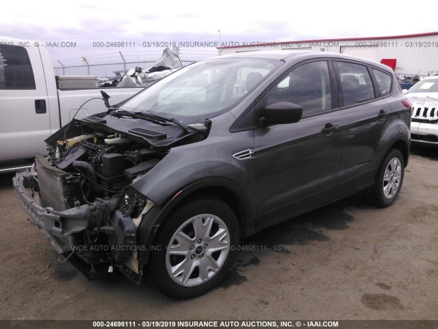 1FMCU0F71EUD43966 - 2014 FORD ESCAPE S GRAY photo 2