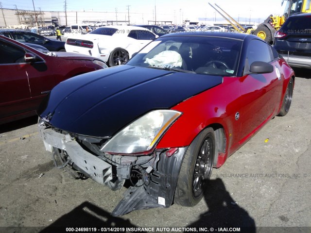 JN1AZ34D13T106892 - 2003 NISSAN 350Z COUPE RED photo 2