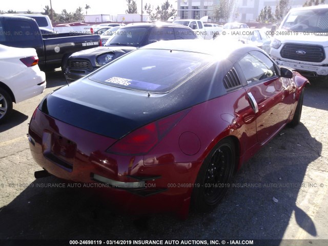 JN1AZ34D13T106892 - 2003 NISSAN 350Z COUPE RED photo 4