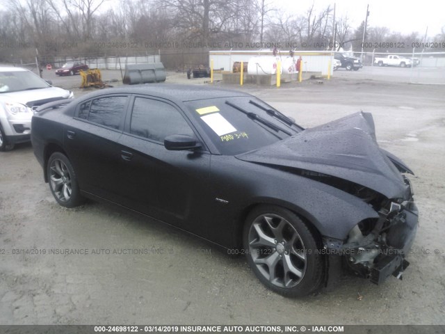 2C3CDXCT1DH682344 - 2013 DODGE CHARGER R/T BLACK photo 1