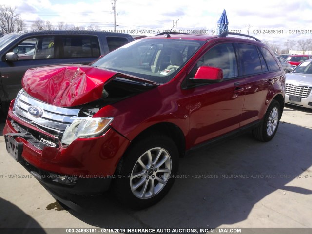 2FMDK3JC7ABB74410 - 2010 FORD EDGE SEL RED photo 2