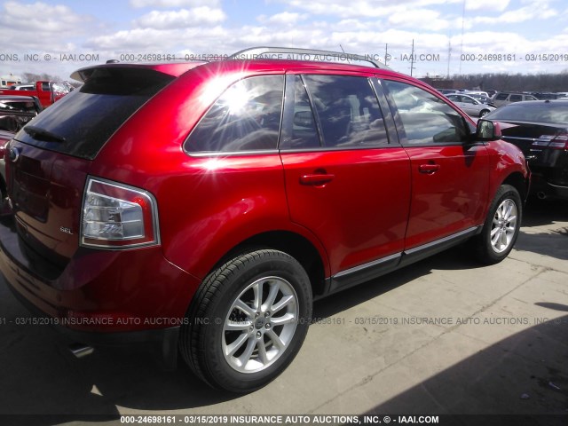 2FMDK3JC7ABB74410 - 2010 FORD EDGE SEL RED photo 4