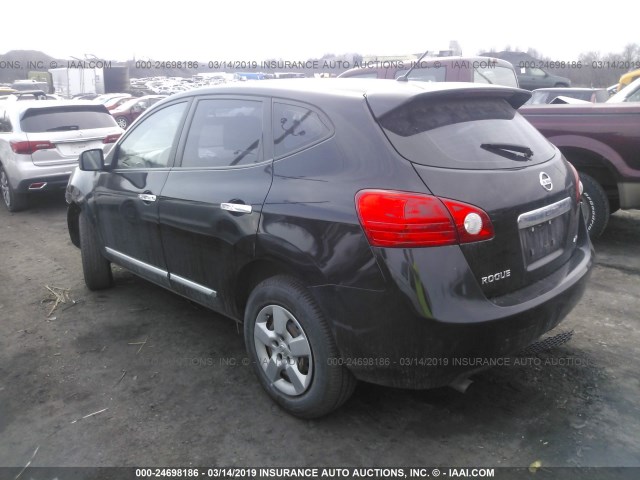 JN8AS5MV3CW389370 - 2012 NISSAN ROGUE S/SV BLACK photo 3