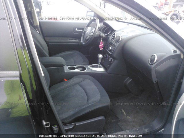 JN8AS5MV3CW389370 - 2012 NISSAN ROGUE S/SV BLACK photo 5