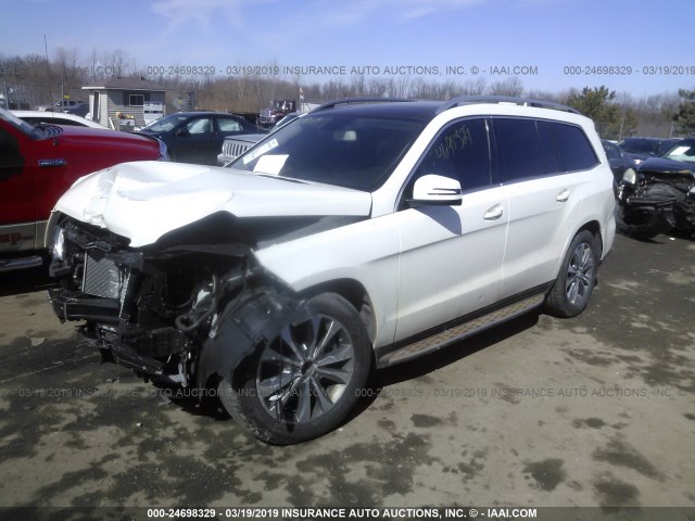 4JGDF7CE2DA251842 - 2013 MERCEDES-BENZ GL 450 4MATIC WHITE photo 2