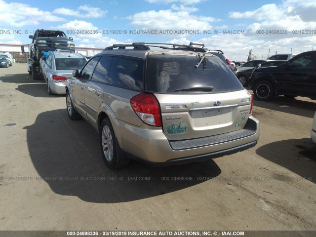 4S4BP63C784336483 - 2008 SUBARU OUTBACK 2.5XT LIMITED GOLD photo 3