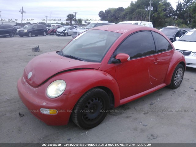 3VWBK31C65M400935 - 2005 VOLKSWAGEN NEW BEETLE GL RED photo 2