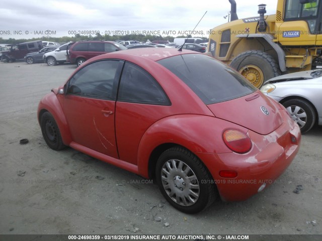 3VWBK31C65M400935 - 2005 VOLKSWAGEN NEW BEETLE GL RED photo 3