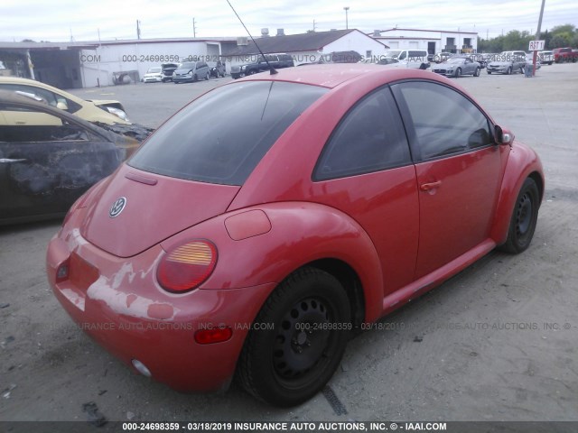 3VWBK31C65M400935 - 2005 VOLKSWAGEN NEW BEETLE GL RED photo 4