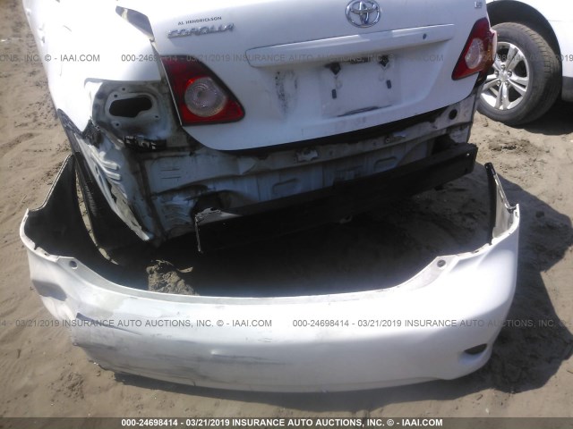 1NXBU40E29Z057012 - 2009 TOYOTA COROLLA S/LE/XLE WHITE photo 6