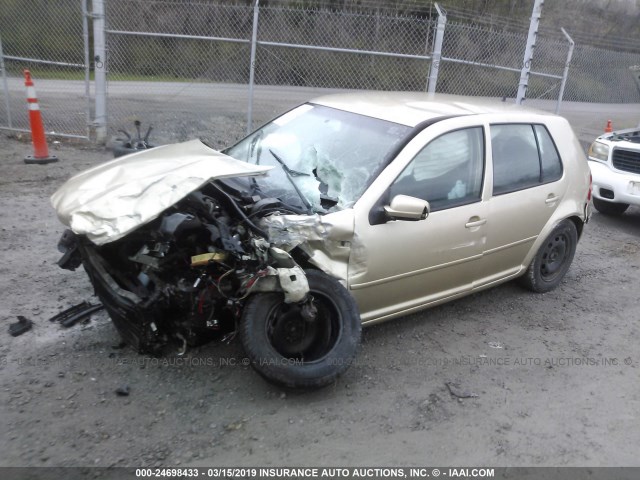 9BWFL61J354006845 - 2005 VOLKSWAGEN GOLF GL GOLD photo 2