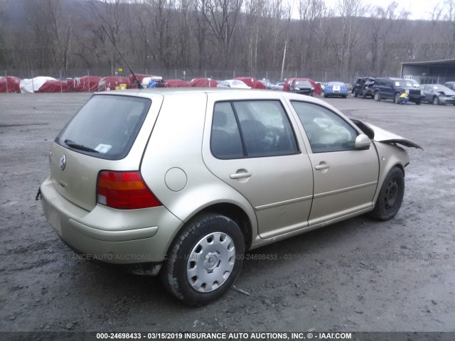 9BWFL61J354006845 - 2005 VOLKSWAGEN GOLF GL GOLD photo 4