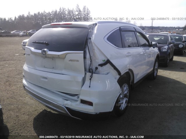 5J6RM4H74GL140169 - 2016 HONDA CR-V EXL WHITE photo 4