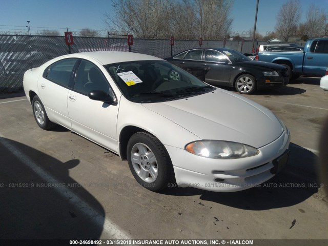 2B3HD46R42H288206 - 2002 DODGE INTREPID SE WHITE photo 1