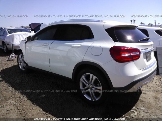 WDCTG4GB7FJ087335 - 2015 MERCEDES-BENZ GLA 250 4MATIC WHITE photo 3