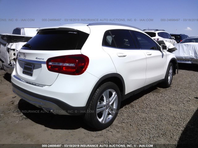 WDCTG4GB7FJ087335 - 2015 MERCEDES-BENZ GLA 250 4MATIC WHITE photo 4