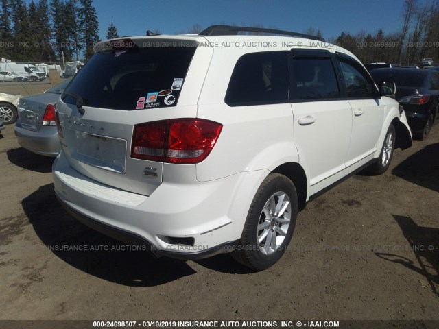 3C4PDCBG6ET211258 - 2014 DODGE JOURNEY SXT WHITE photo 4