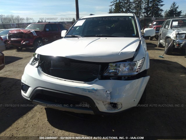 3C4PDCBG6ET211258 - 2014 DODGE JOURNEY SXT WHITE photo 6