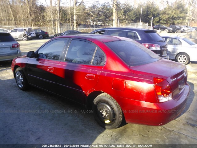 KMHDN46D35U969503 - 2005 HYUNDAI ELANTRA GLS/GT RED photo 3