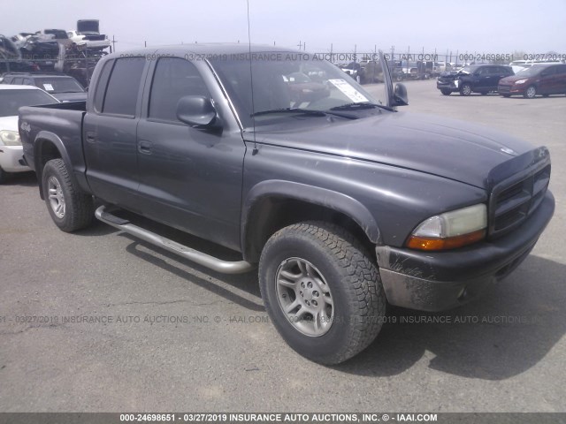 1D7HG38Z23S120464 - 2003 DODGE DAKOTA QUAD SPORT GRAY photo 1