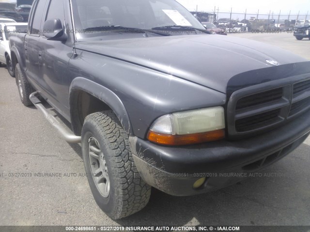 1D7HG38Z23S120464 - 2003 DODGE DAKOTA QUAD SPORT GRAY photo 6