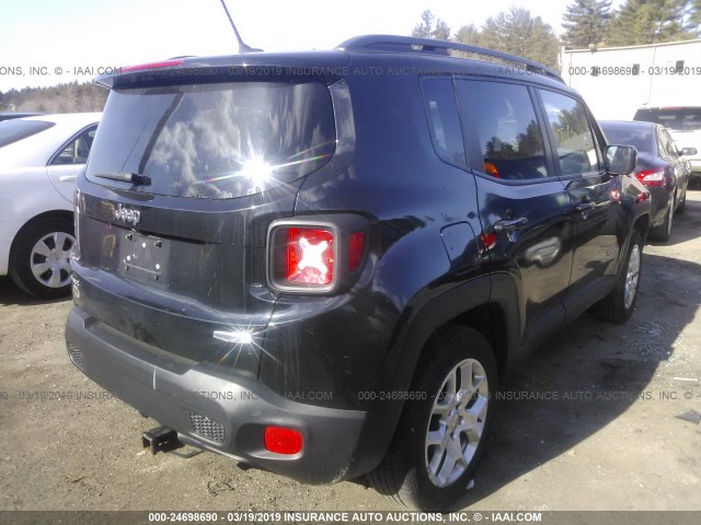 ZACCJBBTXFPC11559 - 2015 JEEP RENEGADE LATITUDE BLACK photo 4