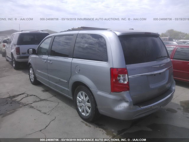 2C4RC1BG7DR730403 - 2013 CHRYSLER TOWN & COUNTRY TOURING SILVER photo 3