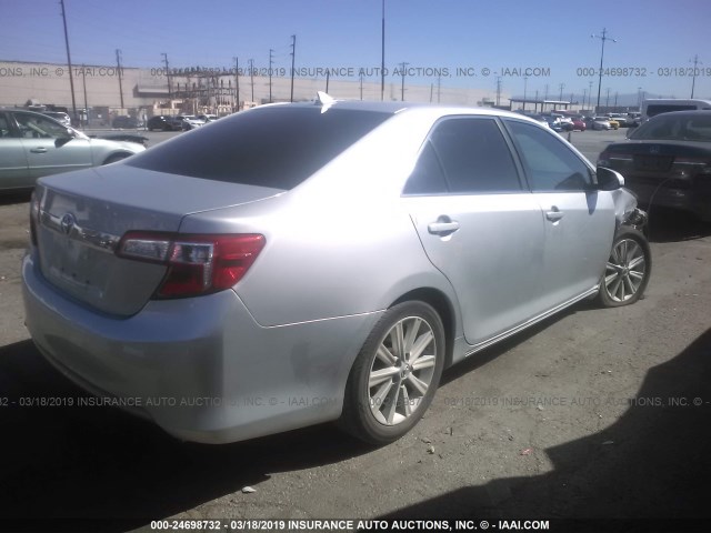 4T1BK1FK7CU523431 - 2012 TOYOTA CAMRY SE/XLE SILVER photo 4