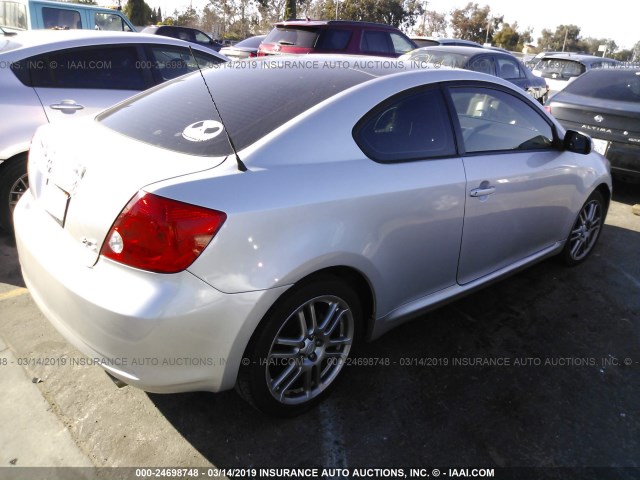 JTKDE177670155537 - 2007 TOYOTA SCION TC ვერცხლისფერი ფოტო 4