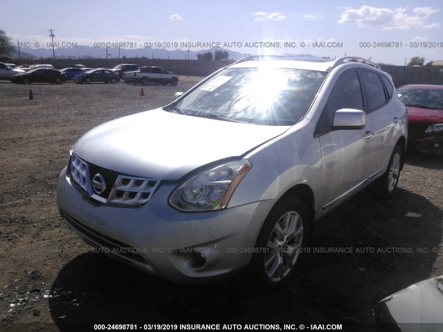 JN8AS5MT4BW572631 - 2011 NISSAN ROGUE S/SV/KROM SILVER photo 2
