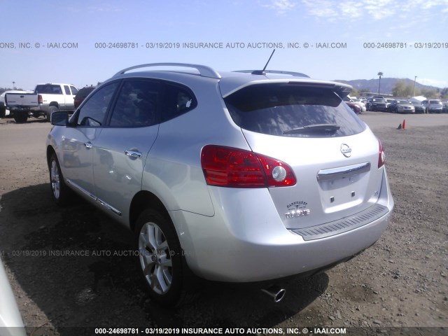 JN8AS5MT4BW572631 - 2011 NISSAN ROGUE S/SV/KROM SILVER photo 3