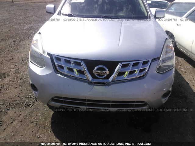 JN8AS5MT4BW572631 - 2011 NISSAN ROGUE S/SV/KROM SILVER photo 6
