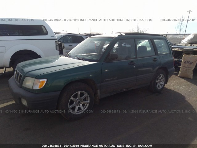 JF1SF63551G720586 - 2001 SUBARU FORESTER L GREEN photo 2