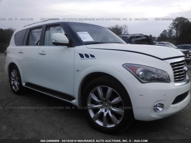 JN8AZ2NC3E9353378 - 2014 INFINITI QX80 WHITE photo 1