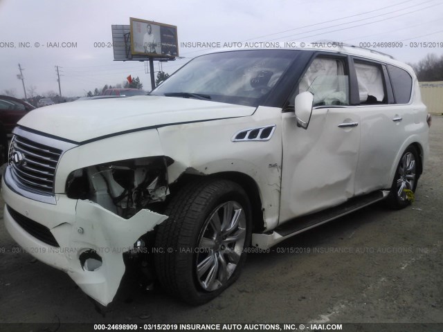 JN8AZ2NC3E9353378 - 2014 INFINITI QX80 WHITE photo 2