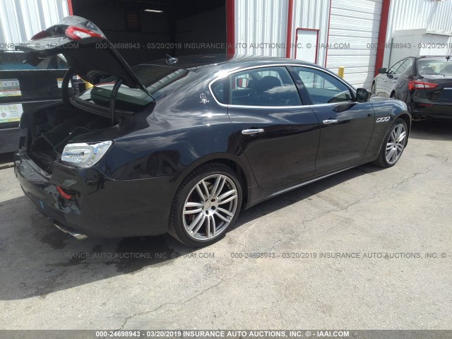 ZAM56RPA9G1190940 - 2016 MASERATI QUATTROPORTE S BLACK photo 4