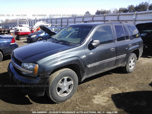 1GNDT13SX42269927 - 2004 CHEVROLET TRAILBLAZER LS/LT GRAY photo 2