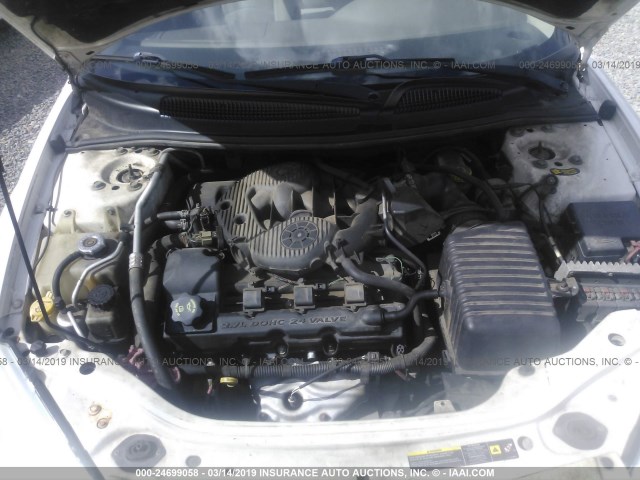 1C3EL56R15N637462 - 2005 CHRYSLER SEBRING TOURING თეთრი ფოტო 10