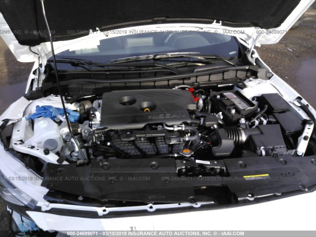 1N4BL4BV6KC106928 - 2019 NISSAN ALTIMA WHITE photo 10