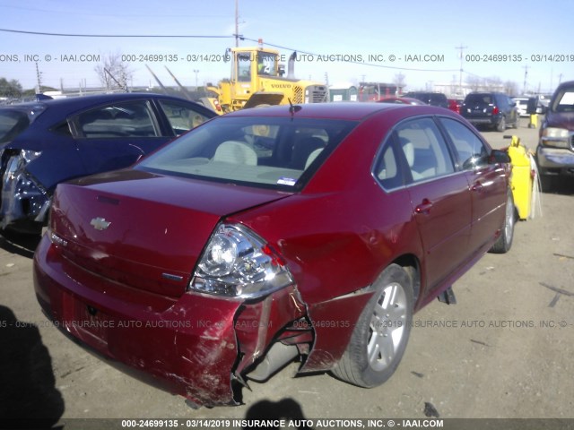 2G1WB5E34E1113040 - 2014 CHEVROLET IMPALA LIMITED LT RED photo 4