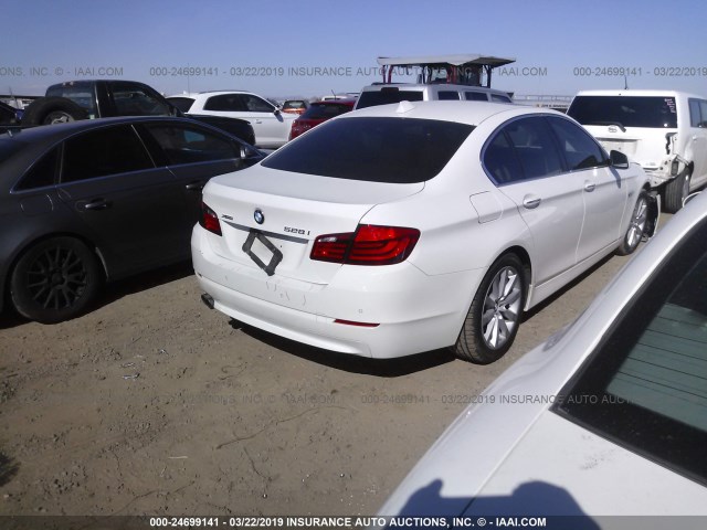 WBAXH5C50DD107430 - 2013 BMW 528 XI WHITE photo 4