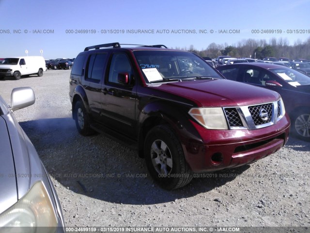 5N1AR18WX7C620075 - 2007 NISSAN PATHFINDER LE/SE/XE RED photo 1