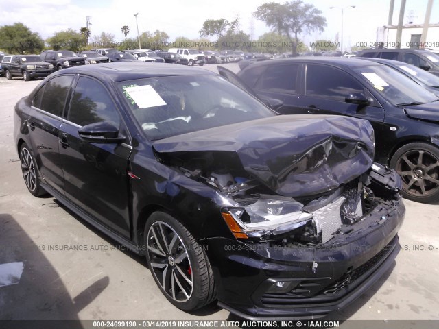 3VW4T7AJ1JM252070 - 2018 VOLKSWAGEN JETTA GLI BLACK photo 1