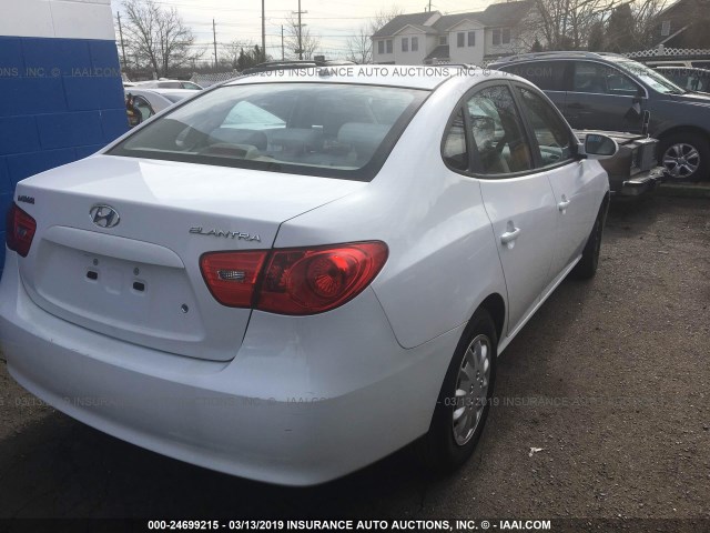 KMHDU46DX8U346449 - 2008 HYUNDAI ELANTRA GLS/SE/LIMITED WHITE photo 4