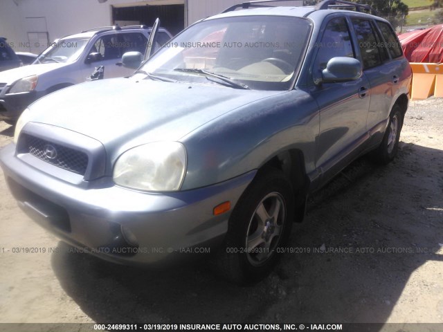 KM8SC13D42U255858 - 2002 HYUNDAI SANTA FE GLS/LX GREEN photo 2