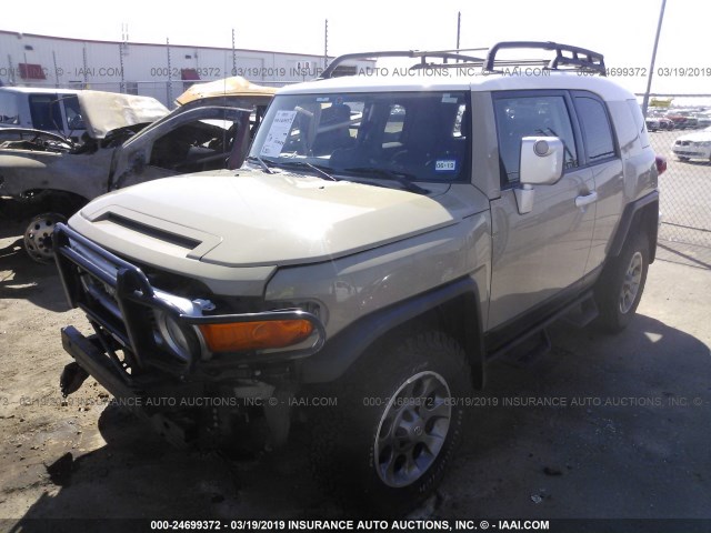 JTEBU4BFXBK109736 - 2011 TOYOTA FJ CRUISER BEIGE photo 2