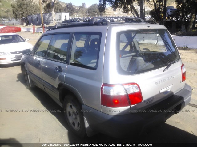 JF1SF63521H705084 - 2001 SUBARU FORESTER L SILVER photo 3