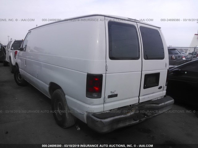 1FTRE142X2HB74236 - 2002 FORD ECONOLINE E150 VAN WHITE photo 3