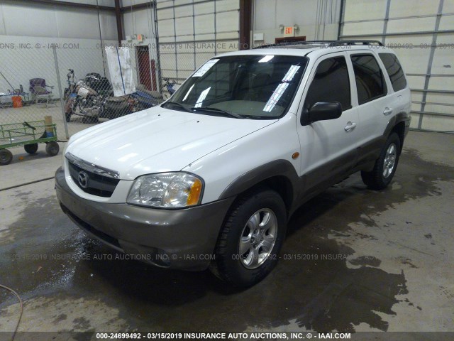 4F2YU08102KM04055 - 2002 MAZDA TRIBUTE LX/ES WHITE photo 2