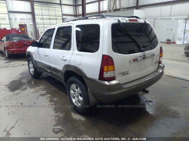 4F2YU08102KM04055 - 2002 MAZDA TRIBUTE LX/ES WHITE photo 3